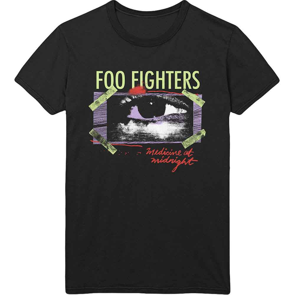 Foo Fighters Unisex T-Shirt Medicine At Midnight Taped Black (L)
