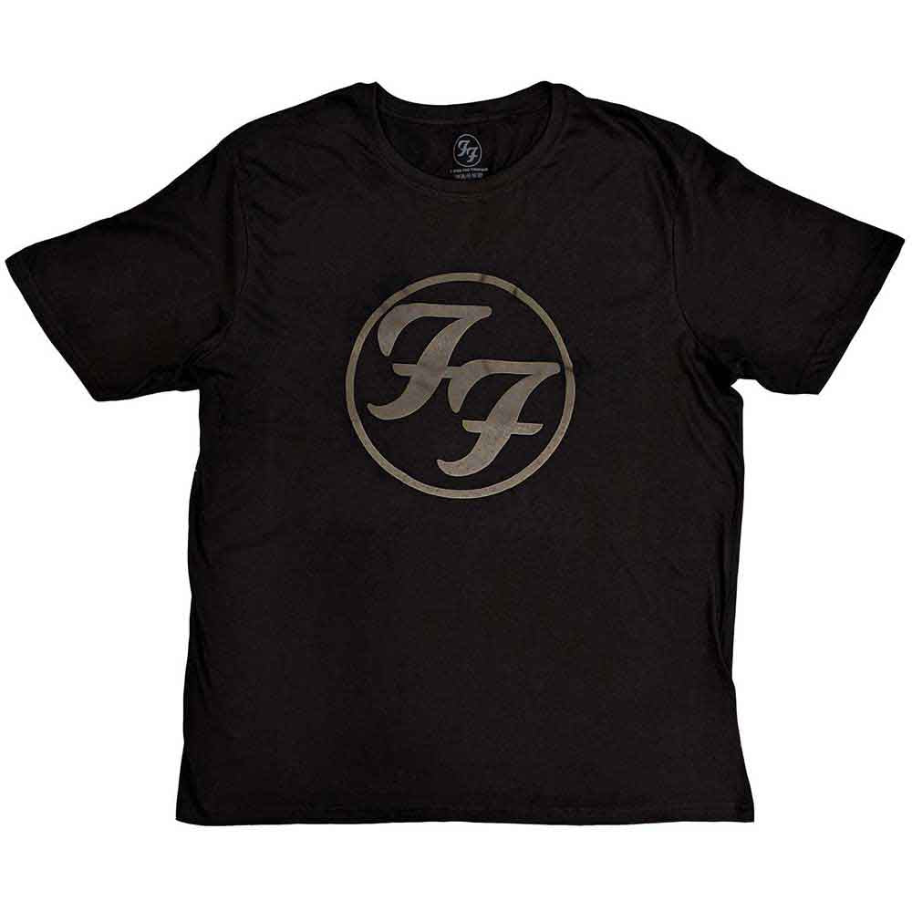 Foo Fighters Unisex T-Shirt FF Logo (Hi-Build) Black (L)
