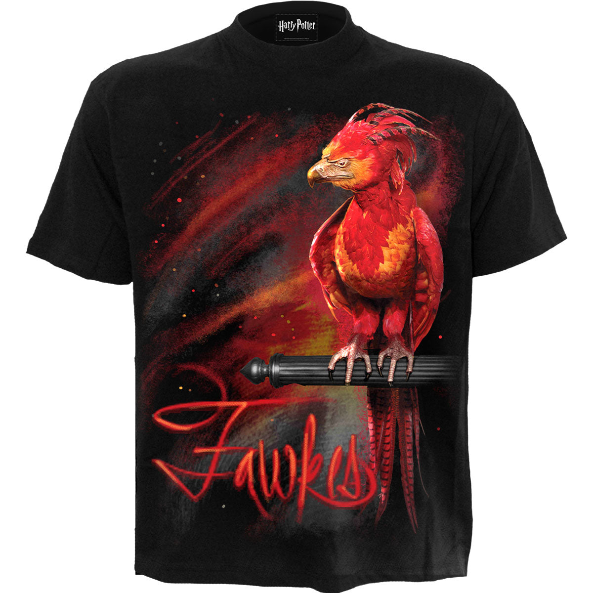 Harry Potter Unisex T-Shirt Fawkes Black (XXL)