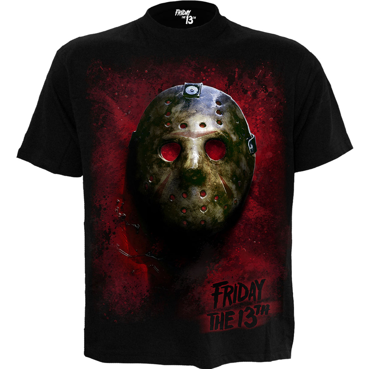 Friday the 13th Unisex T-Shirt Blood Mask Black (XXL)