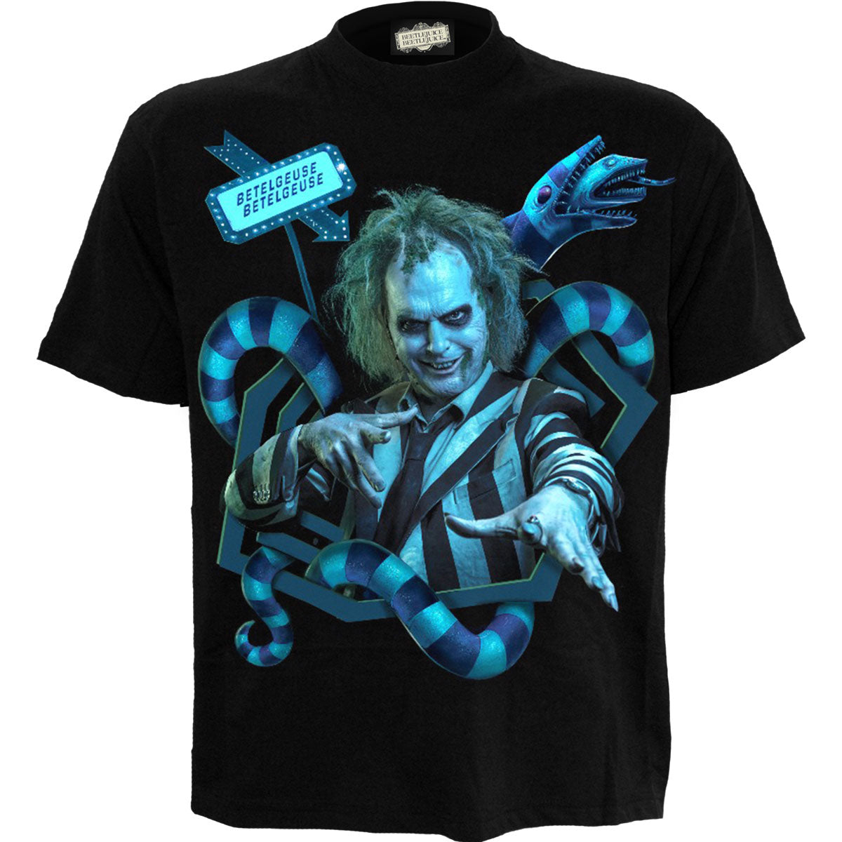 Beetlejuice 2 Unisex T-Shirt Sandworm Portal Black (L)