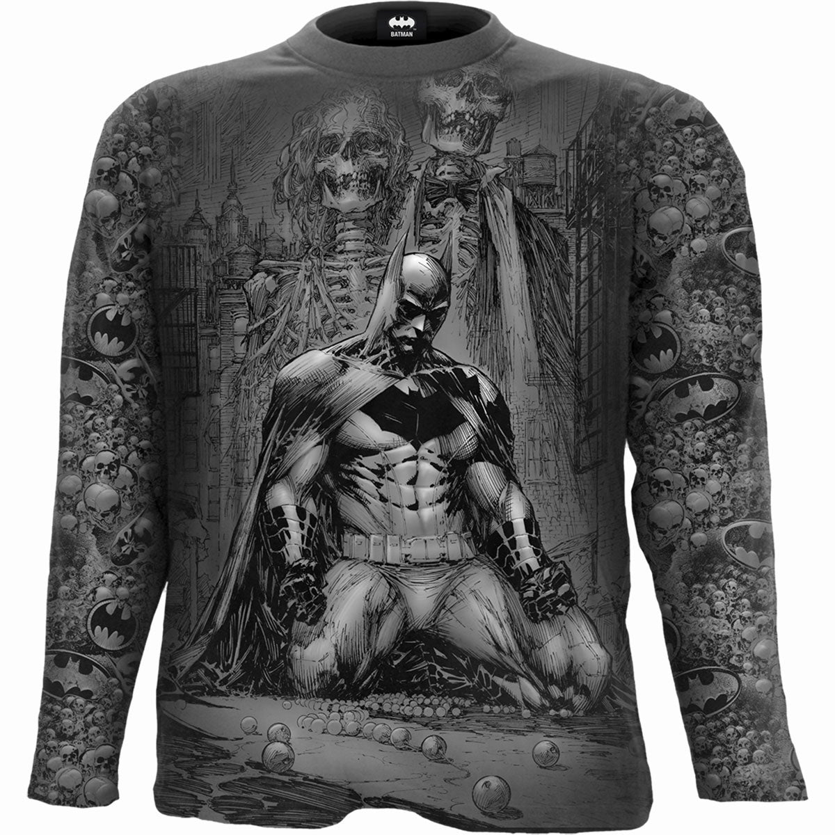 DC Comics Unisex Long Sleeve T-Shirt Batman Vengeance Wrap Black (XXL)