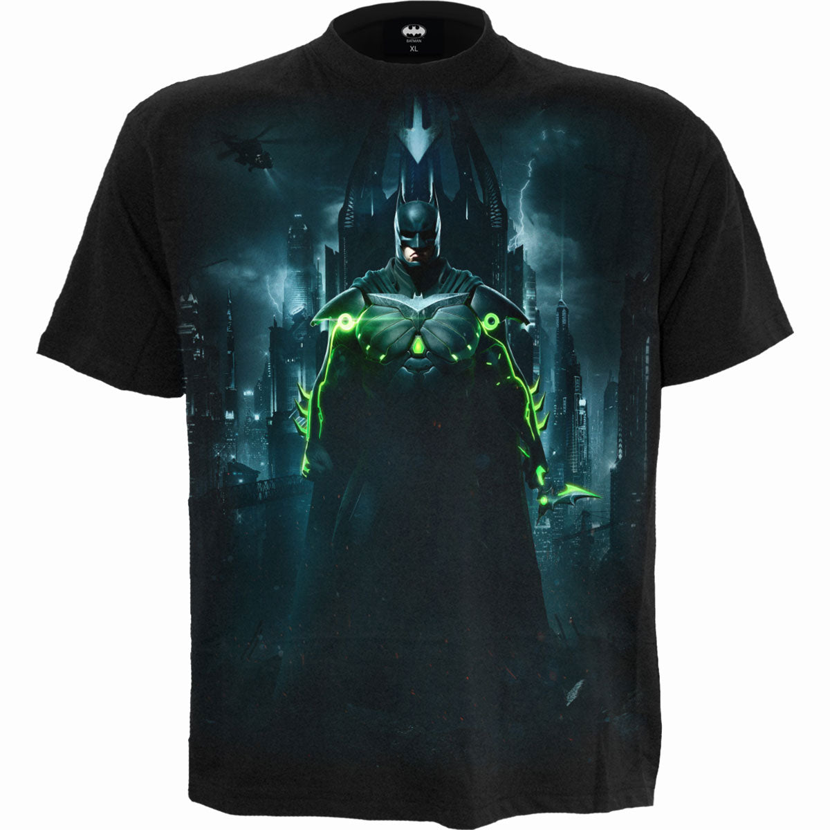 DC Comics Unisex T-Shirt Batman Injustice 2 (Back Print) Black (S)