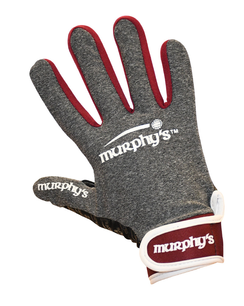 Murphy's Gaelic Football Gloves Grey/Maroon/White Junior 4 (8yrs)