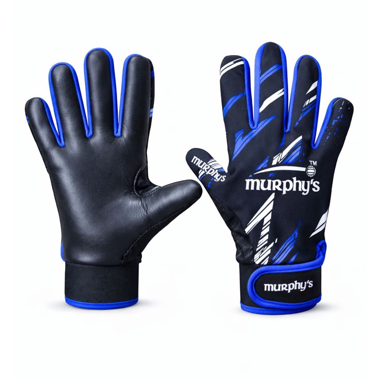 Murphy's Vision Gaelic Gloves - Black/White/Blue Adult 8 (S)