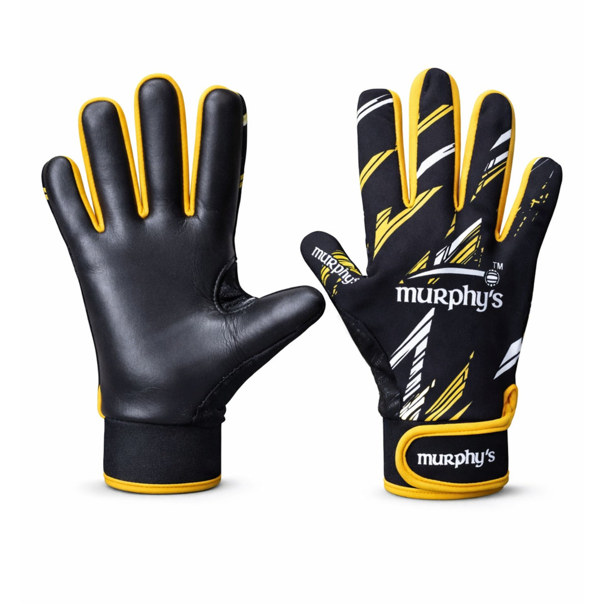 Murphy's Vision Gaelic Gloves - Black/White/Amber Adult 11 (XL)