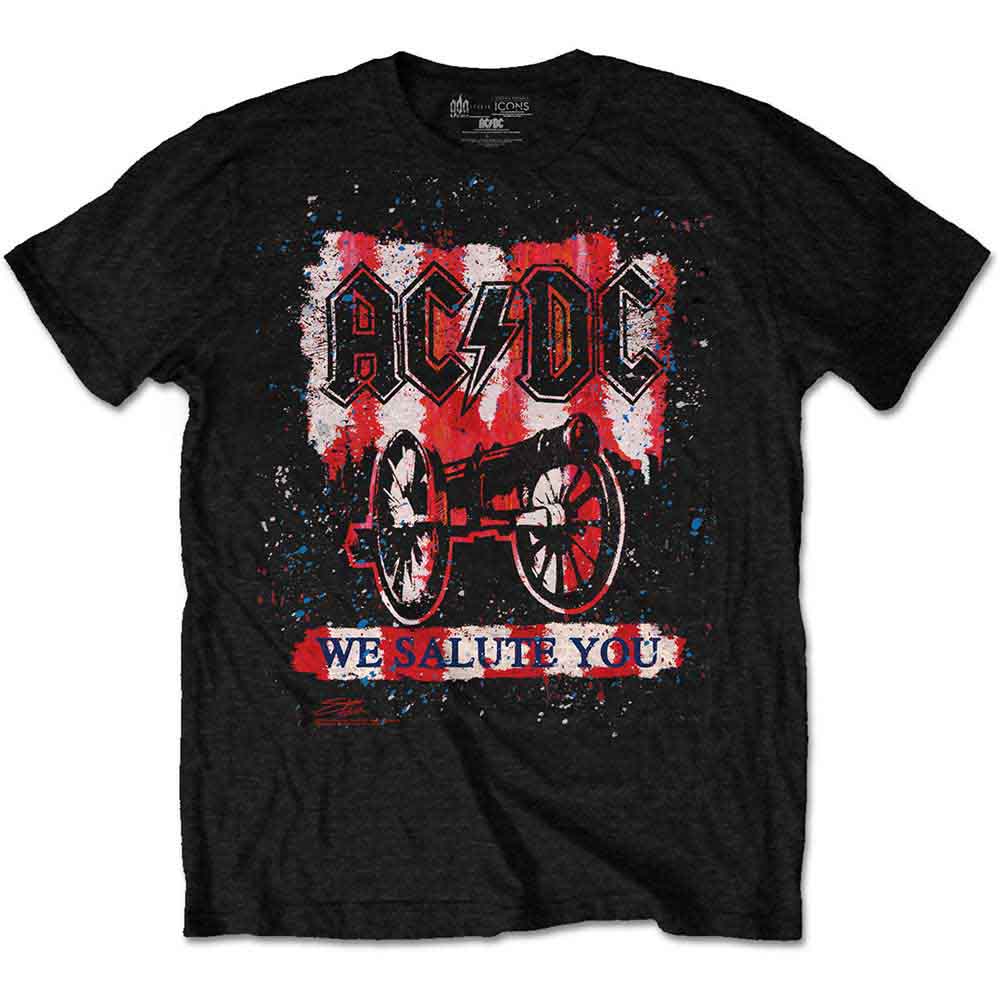 AC/DC Unisex T-Shirt Black We Salute You Bold (S)