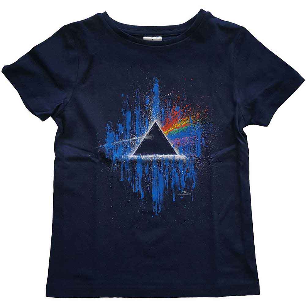 Pink Floyd Kids T-Shirt Dark Side of The Moon Blue Splatter Blue (7-8yrs)