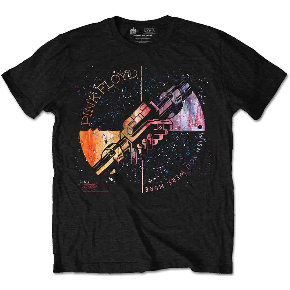 Pink Floyd Men's T-Shirt Machine Greeting Orange Black (M)