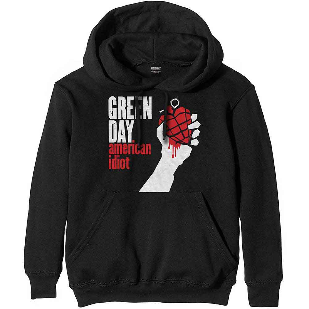 Green Day Unisex Hoodie American Idiot Black (S)