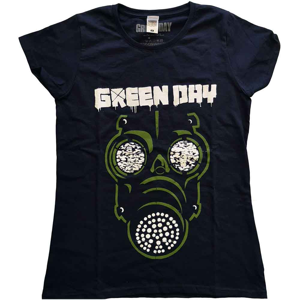 Green Day Ladies T-Shirt Green Mask Blue (XS)