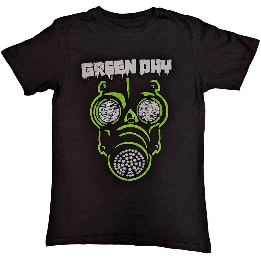 Green Day Men's T-Shirt Green Mask Black (XL)