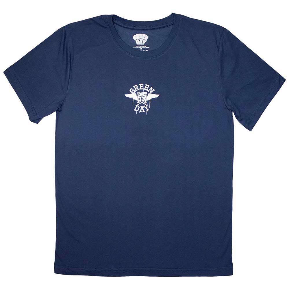 Green Day Unisex T-Shirt Mini Wings Blue (XXL)