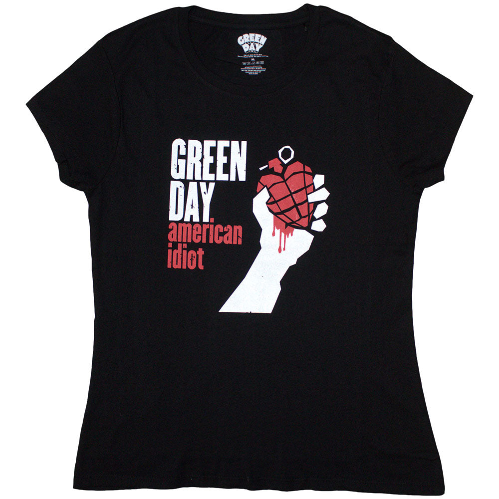 Green Day Ladies T-Shirt American Idiot Black (M)