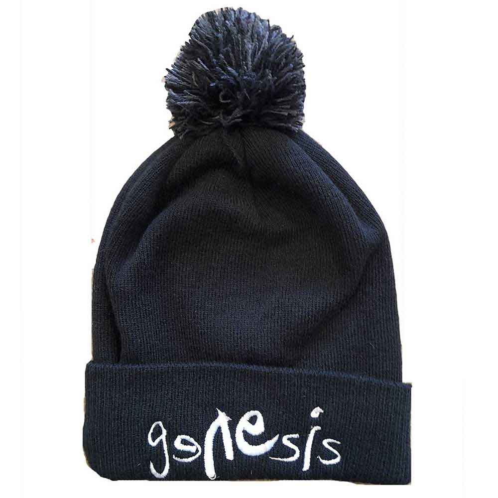 Genesis Unisex Bobble Beanie Hat Logo (Ex-Tour) Black
