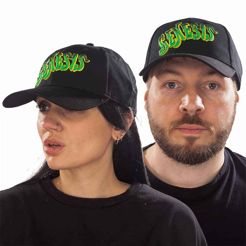 Genesis Unisex Baseball Cap Green Classic Logo Black