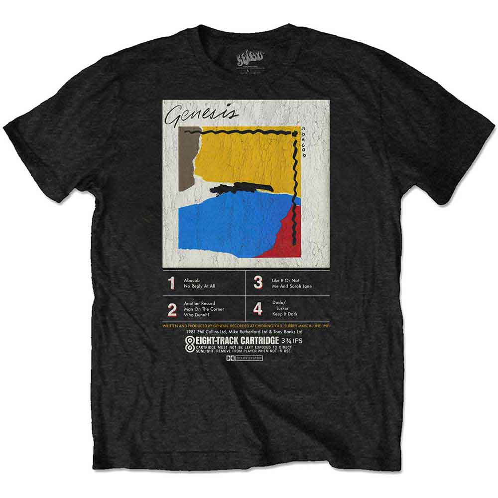 Genesis Unisex T-Shirt ABACAB 8-Track Black (L)