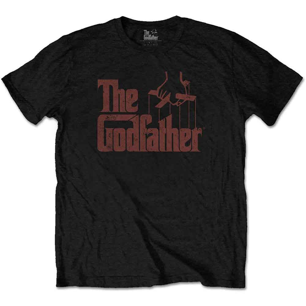The Godfather Unisex T-Shirt Logo Brown on Black (S)
