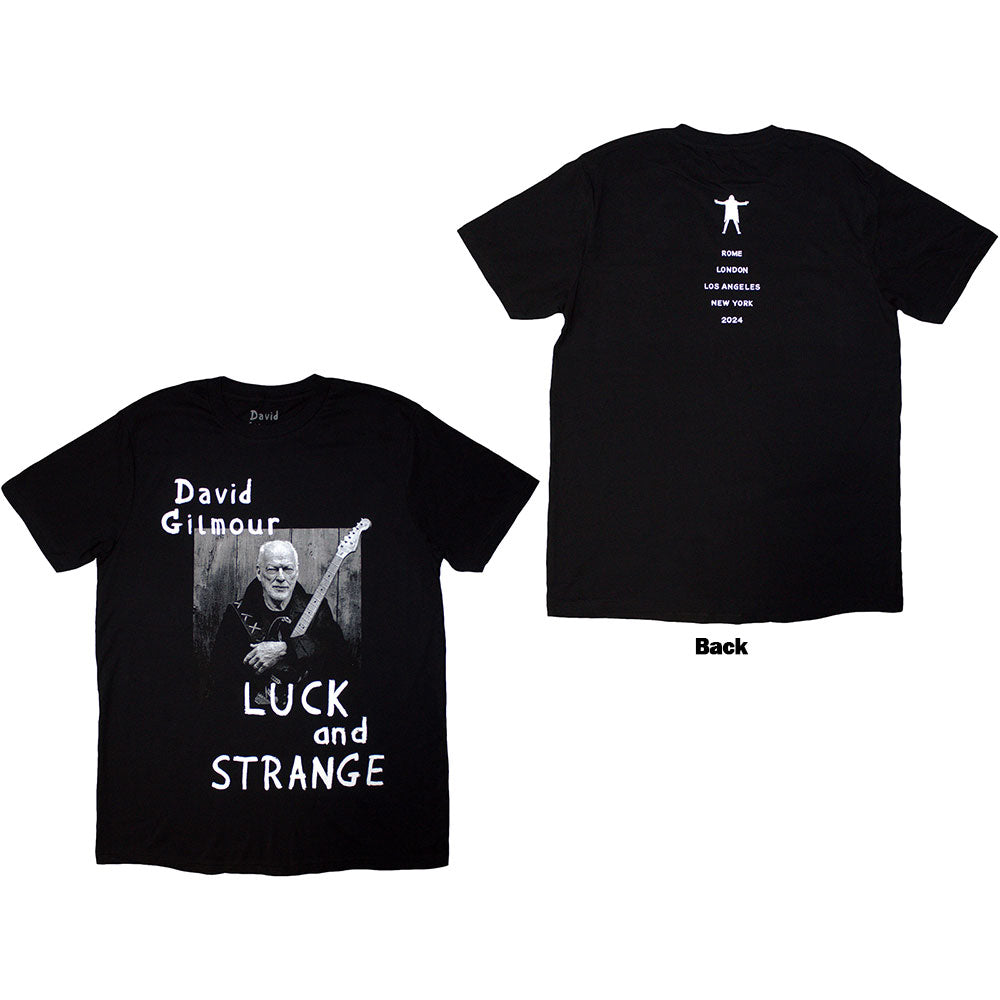 David Gilmour Unisex T-Shirt Luck & Strange Portrait (Ex-Tour) Black (M)