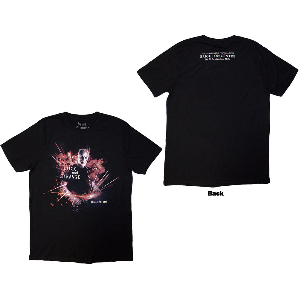 David Gilmour Unisex T-Shirt Luck & Strange Brighton (Ex-Tour) Black (M)