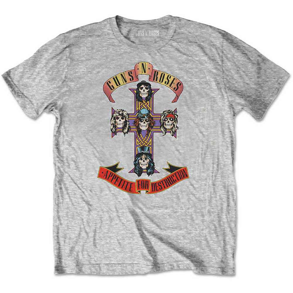 Guns N' Roses Kids T-Shirt Appetite for Destruction Grey (13-14yrs)