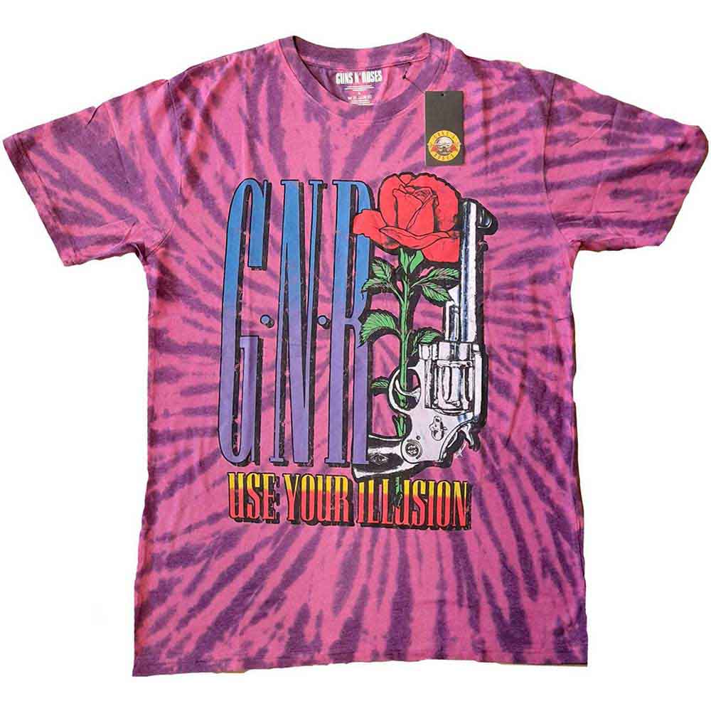 Guns N' Roses Kids T-Shirt Use Your Illusion Pistol (Wash) Purple (9-10yrs)