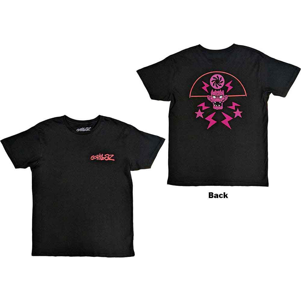 Gorillaz Unisex T-Shirt Cult of Gorillaz (Back Print) Black (XXL)