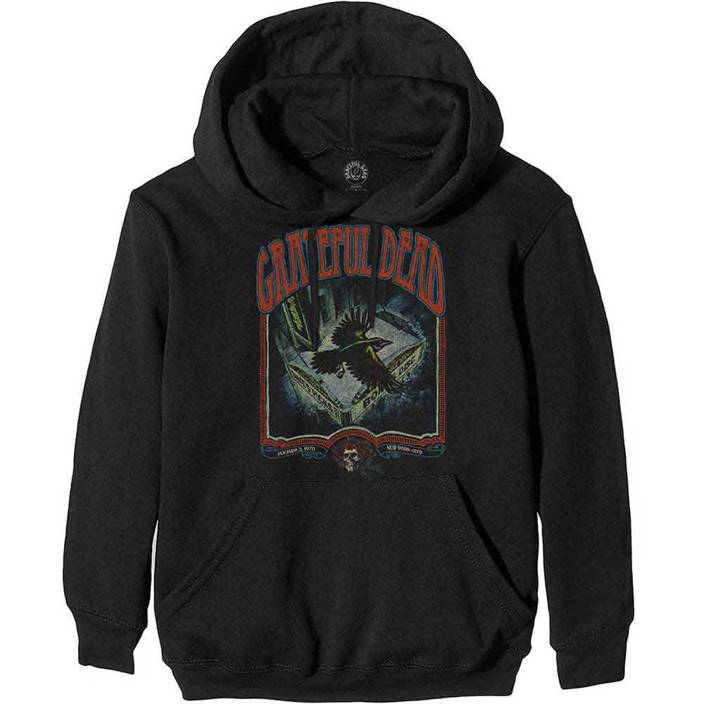 Grateful Dead Unisex Pullover Hoodie Vintage Poster Black (XL)