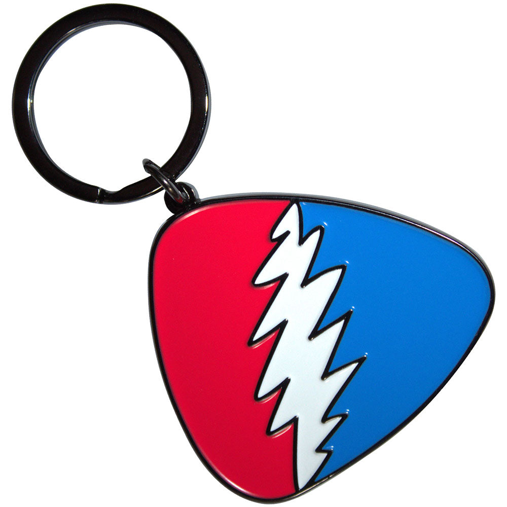 Grateful Dead Keychain Red/Blue Plectrum