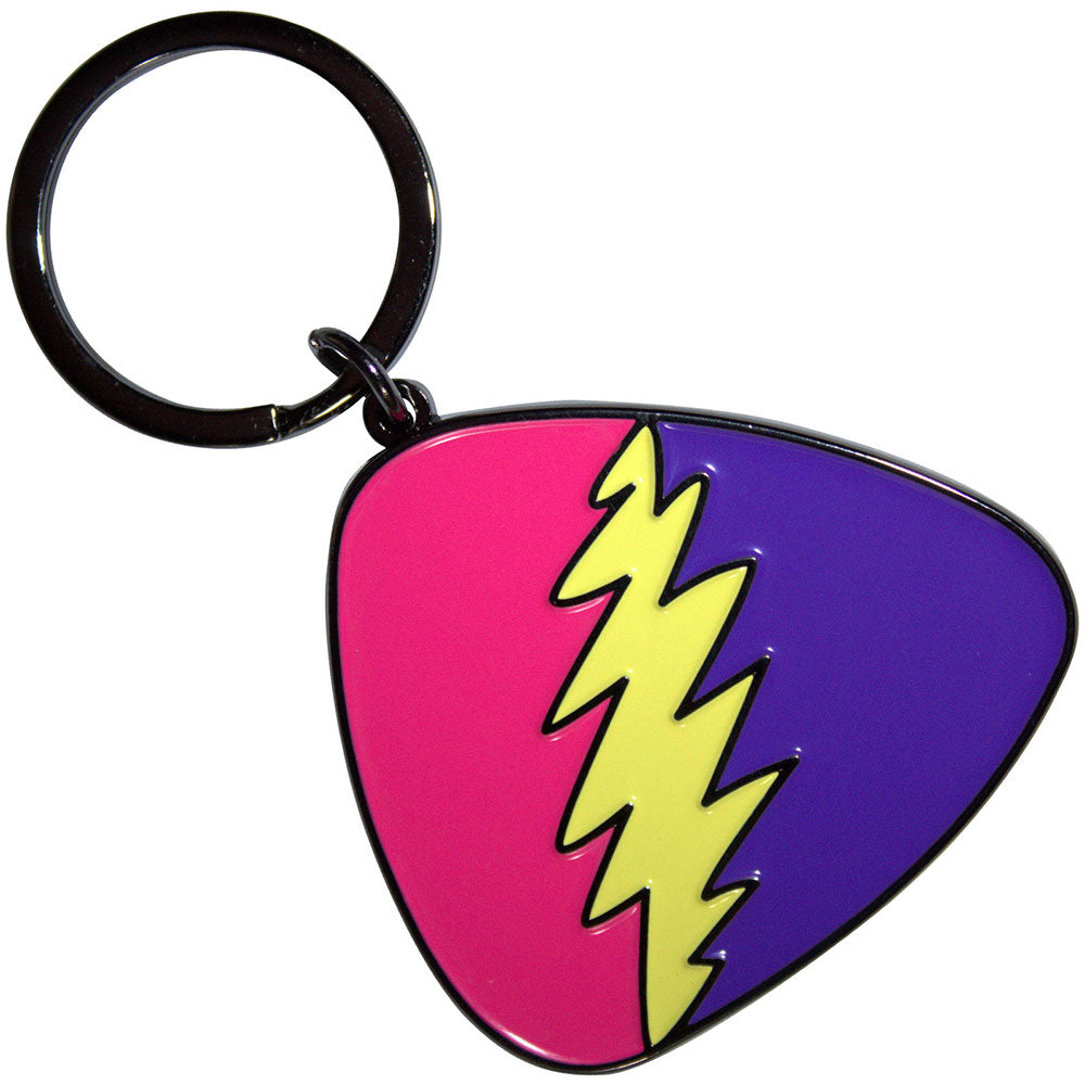 Grateful Dead Keychain Pink/Purple Plectrum