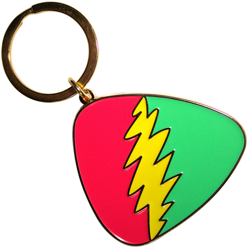 Grateful Dead Keychain Red/Green Plectrum