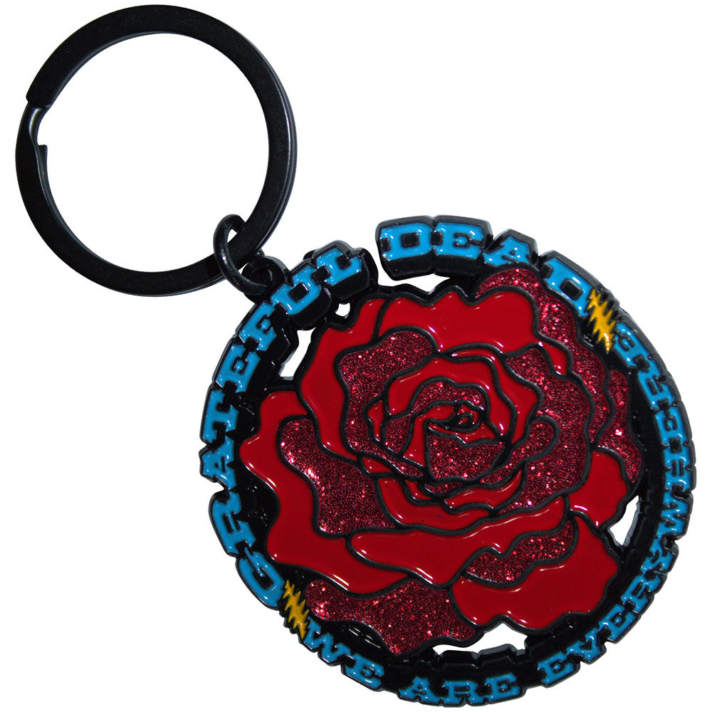 Grateful Dead Keychain Everywhere Rose
