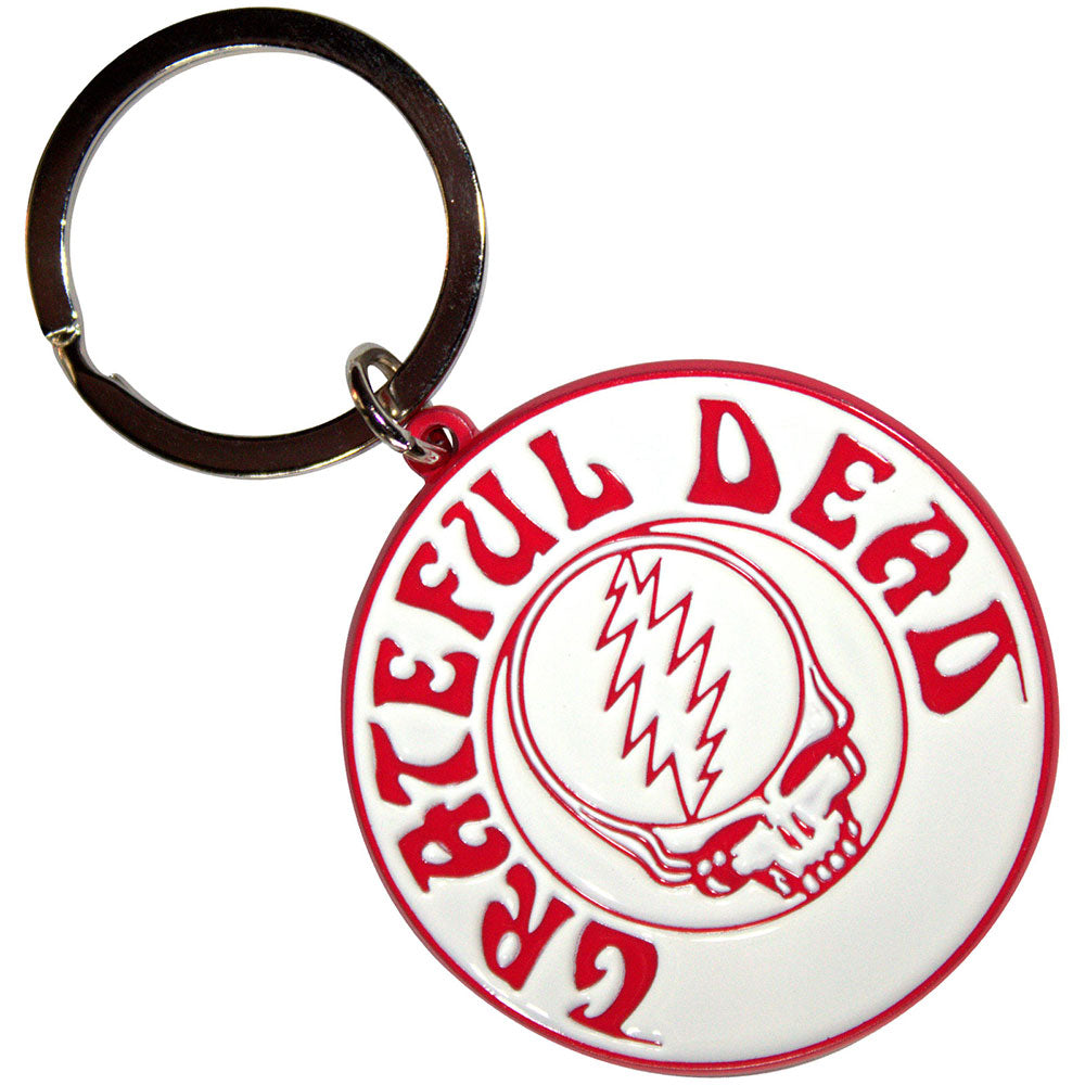 Grateful Dead Keychain Steal Your Face Mono Red