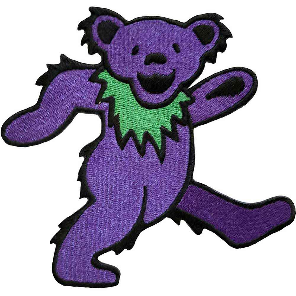 Grateful Dead Standard Patch Purple Dancing Bear (Iron-On)