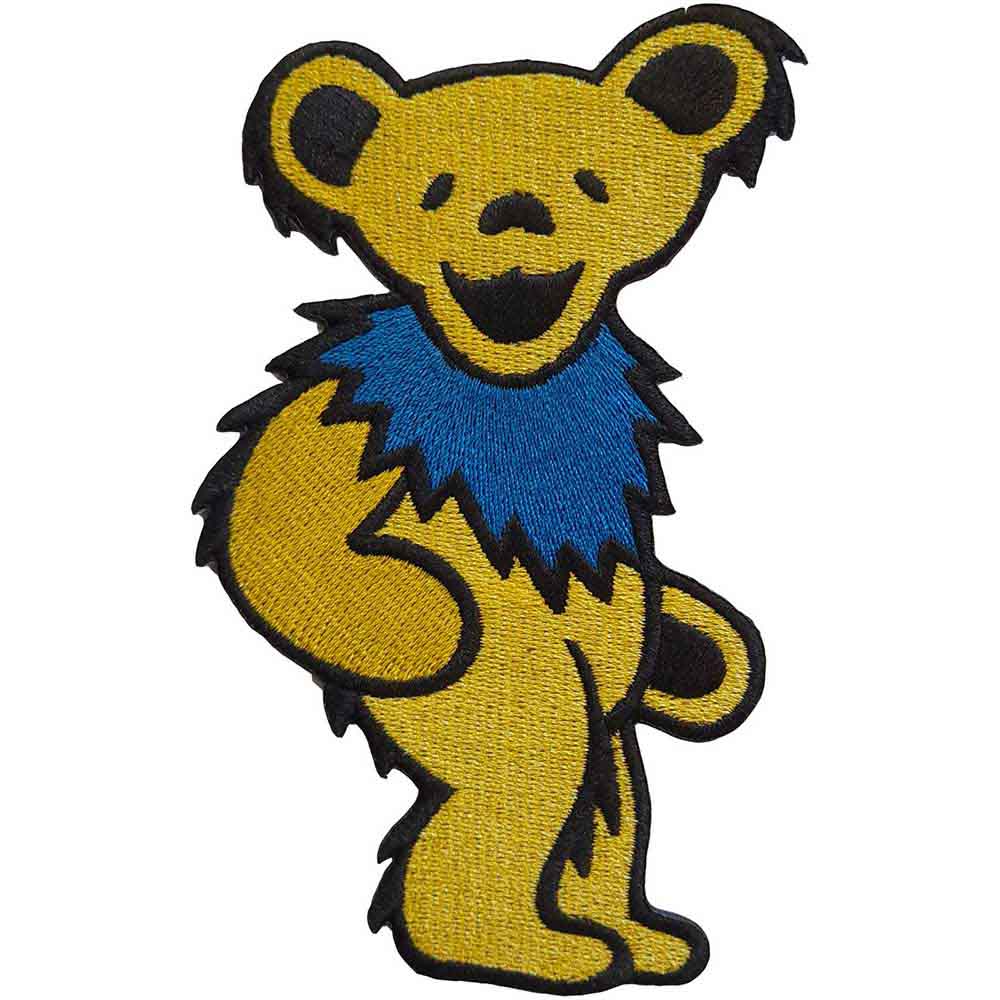 Grateful Dead Standard Patch Yellow Dancing Bear (Iron-On)