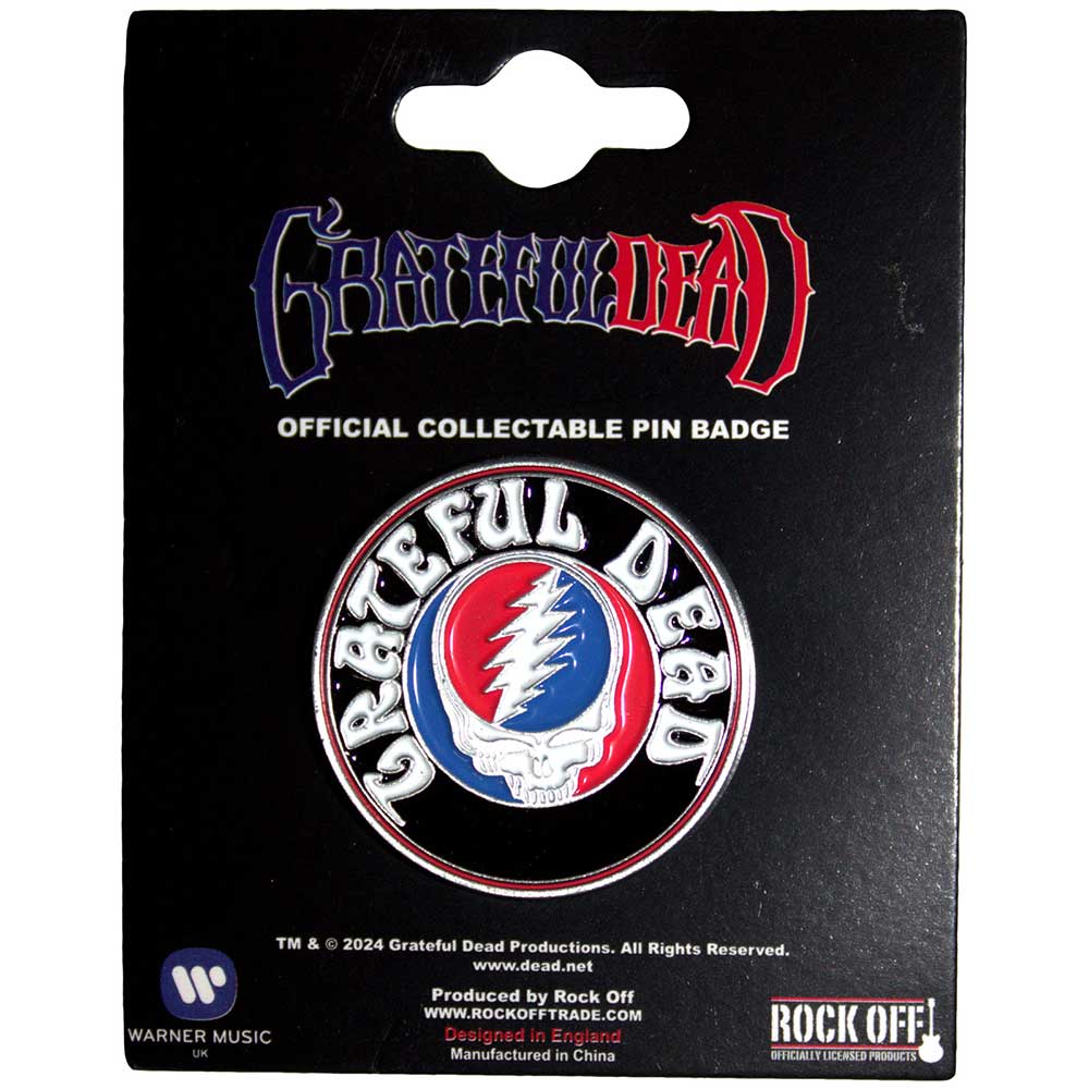 Grateful Dead Pin Badge Steal Your Face Logo
