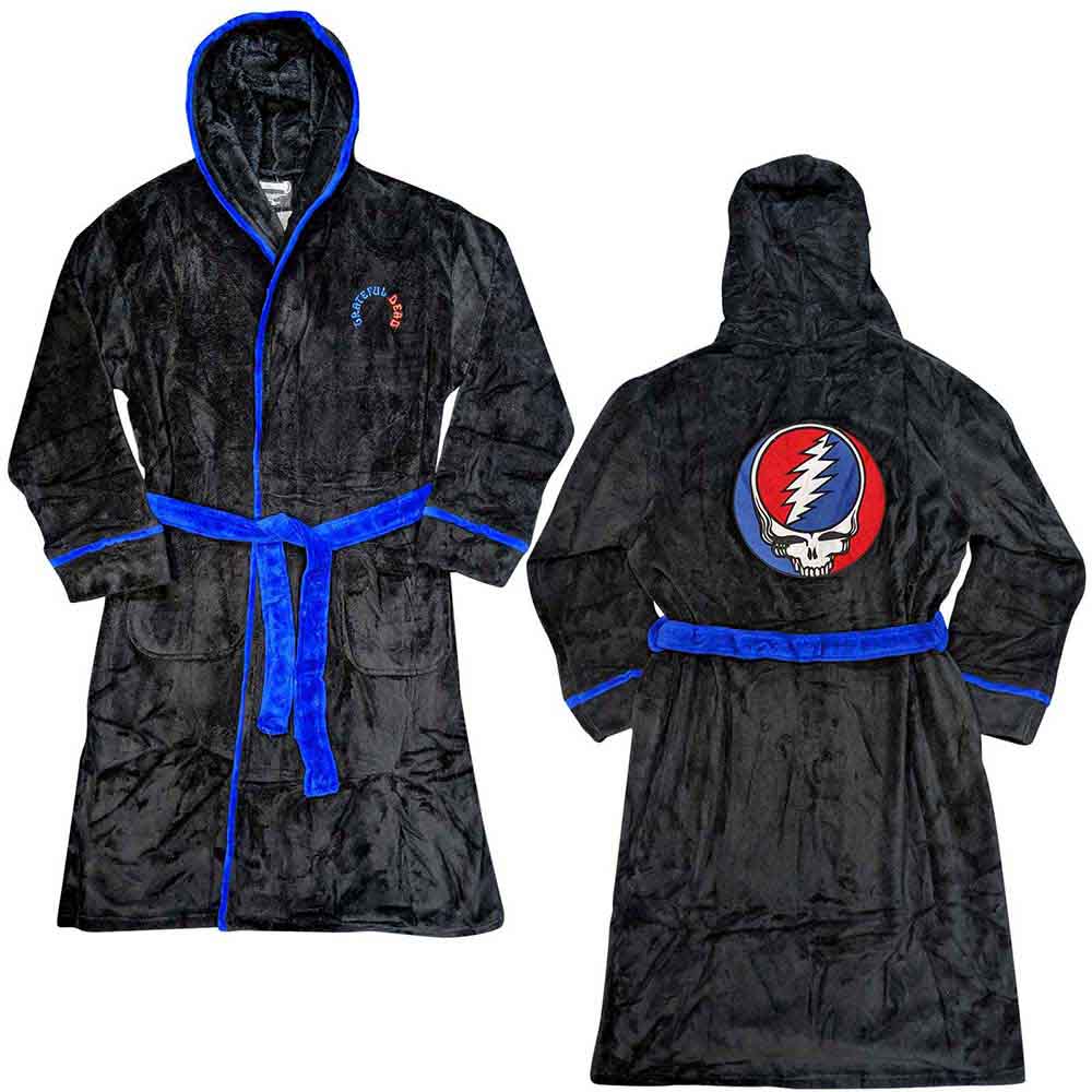 Grateful Dead Unisex Bathrobe Steal Your Face Black (L/XL)