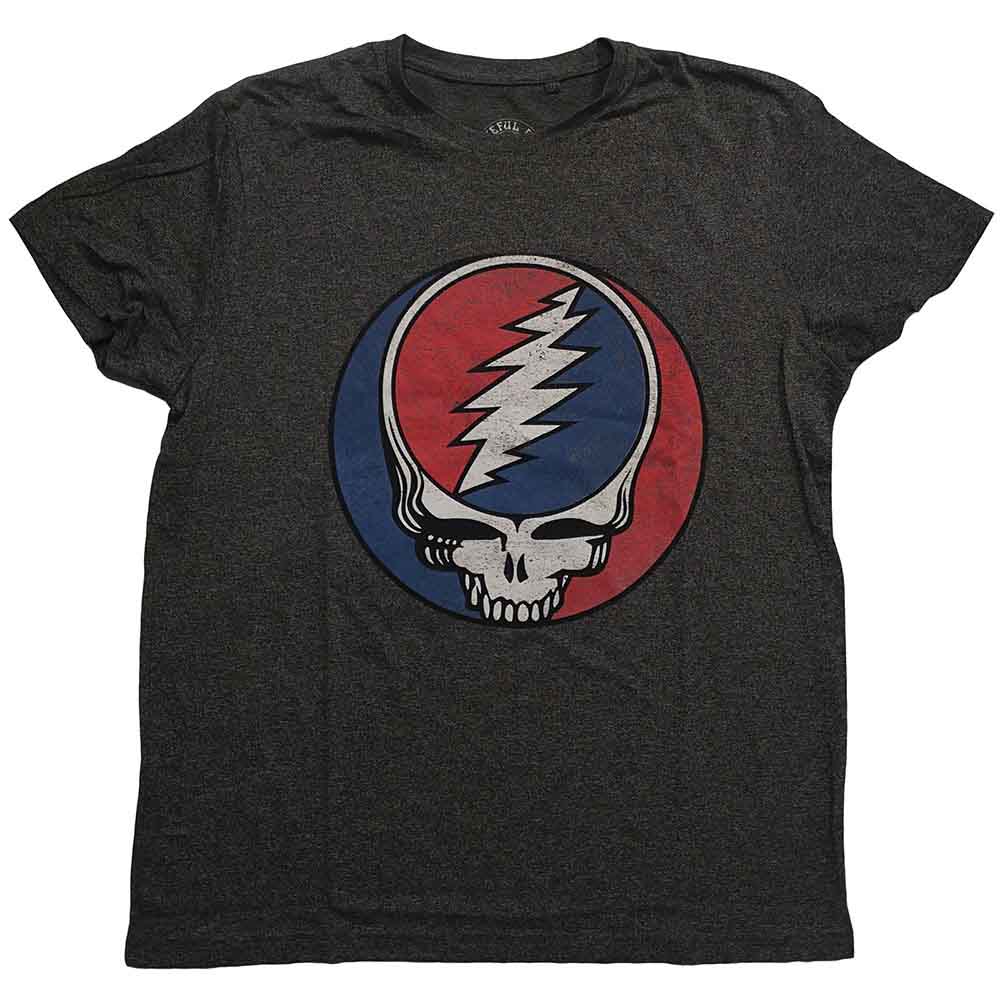 Grateful Dead Unisex T-Shirt Steal Your Face Classic Grey/Black (XS)