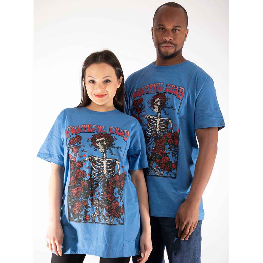 Grateful Dead Unisex T-Shirt Bertha & Logo Blue (S)