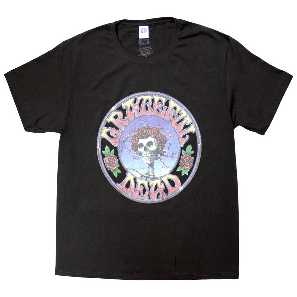 Grateful Dead Unisex T-Shirt Bertha Circle Vintage Wash Charcoal Grey (L)