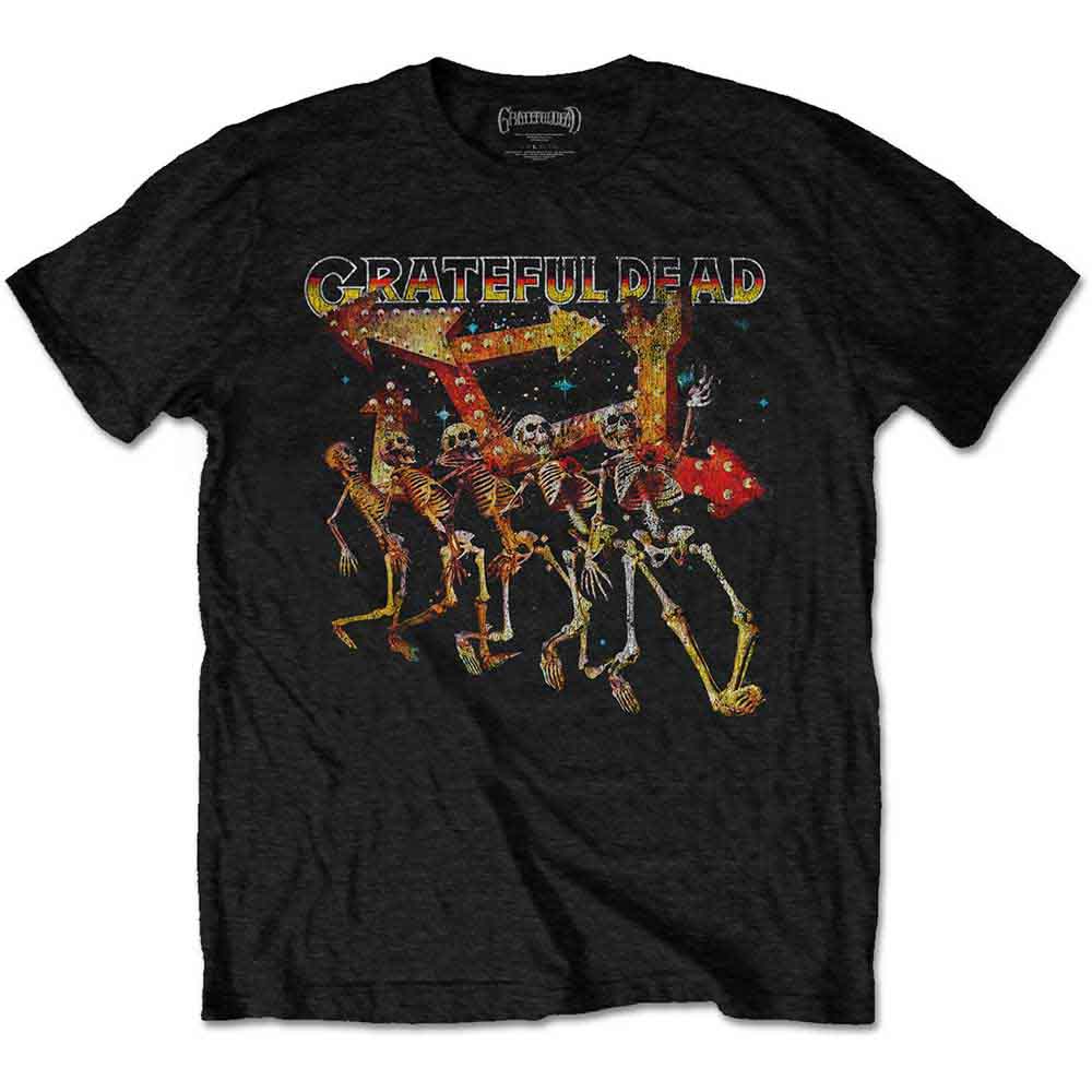 Grateful Dead Unisex T-Shirt Truckin' Skellies Vintage Black (L)