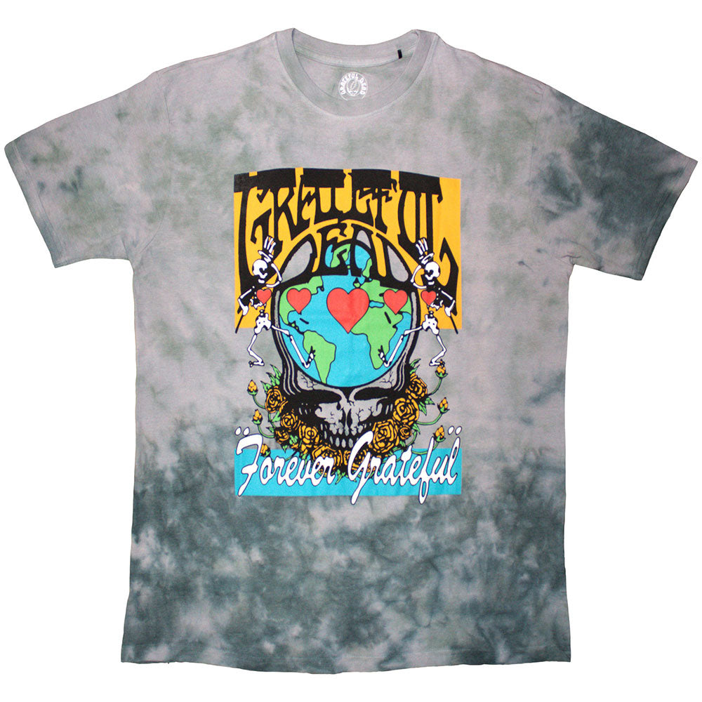 Grateful Dead Unisex T-Shirt Forever Grateful (Wash) Green (XL)
