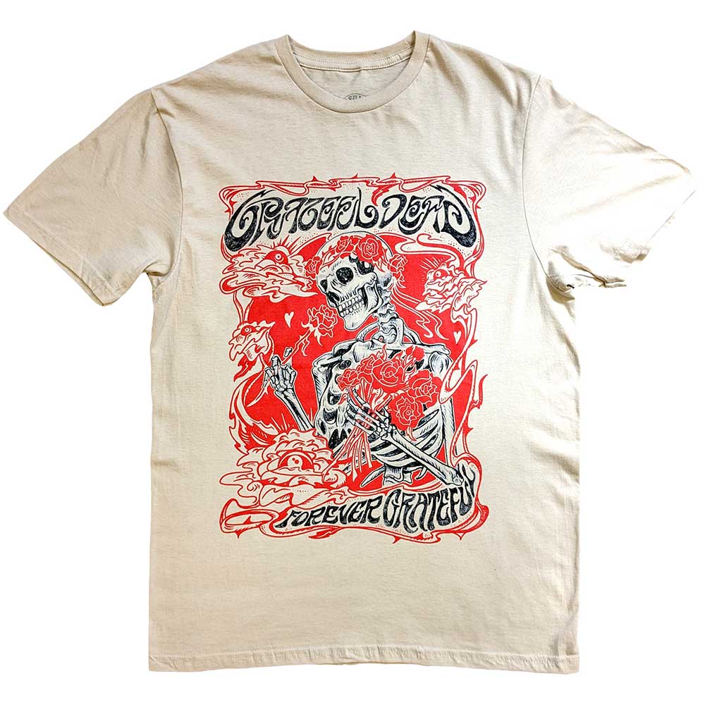 Grateful Dead Unisex T-Shirt Forever Red Frame Sand (M)