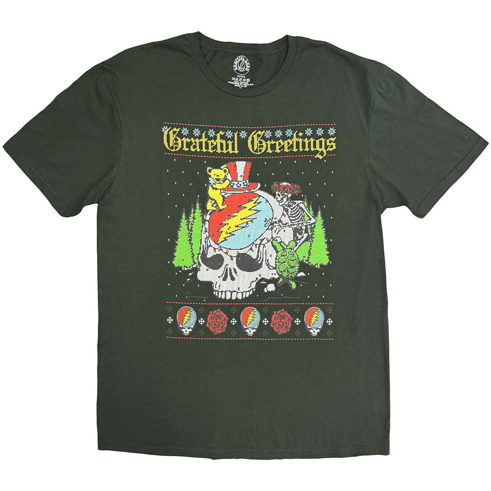 Grateful Dead Unisex T-Shirt Grateful Greetings Green (M)