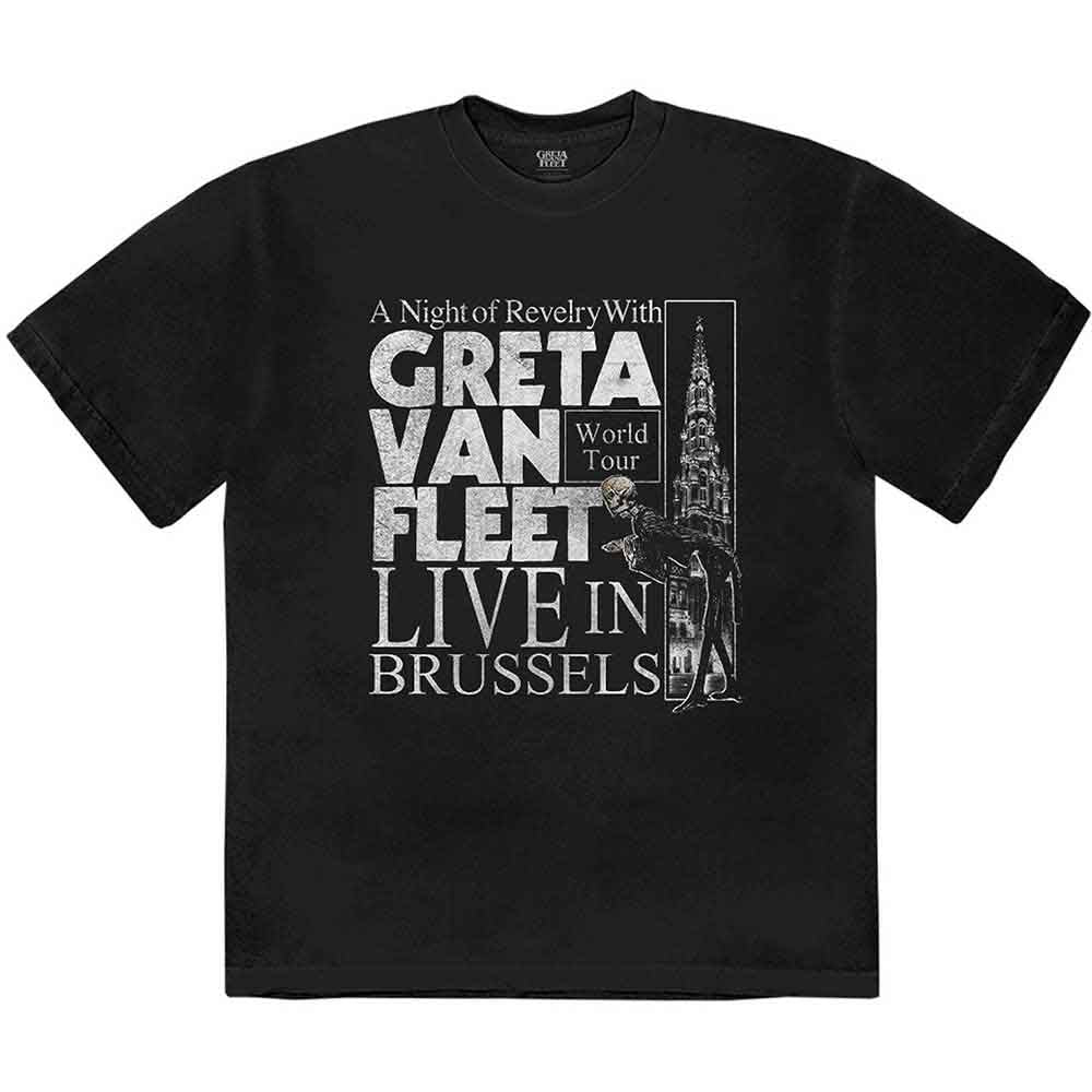 Greta Van Fleet Unisex T-Shirt Night of Revelry Black (L)