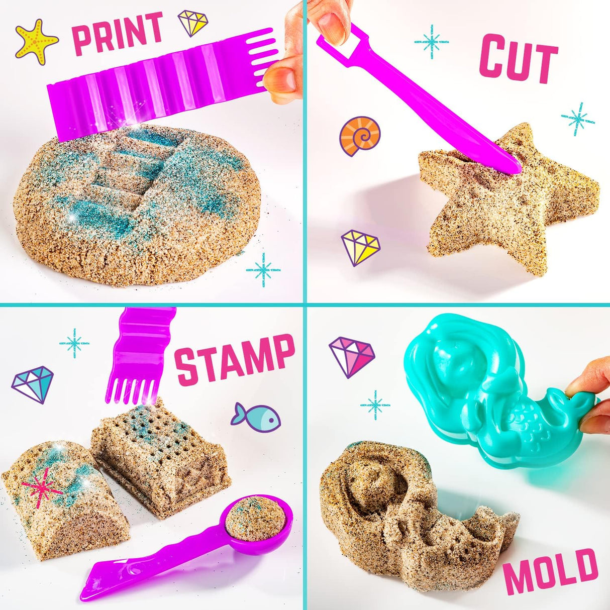 GirlZone Mermaid Kingdom Play Sand Kit