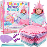 GirlZone Unicorn Snuggles No Sew Quilt Kit