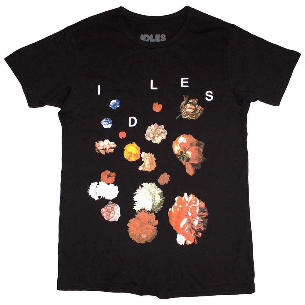 Idles Unisex T-Shirt Flowers Black (XXL)