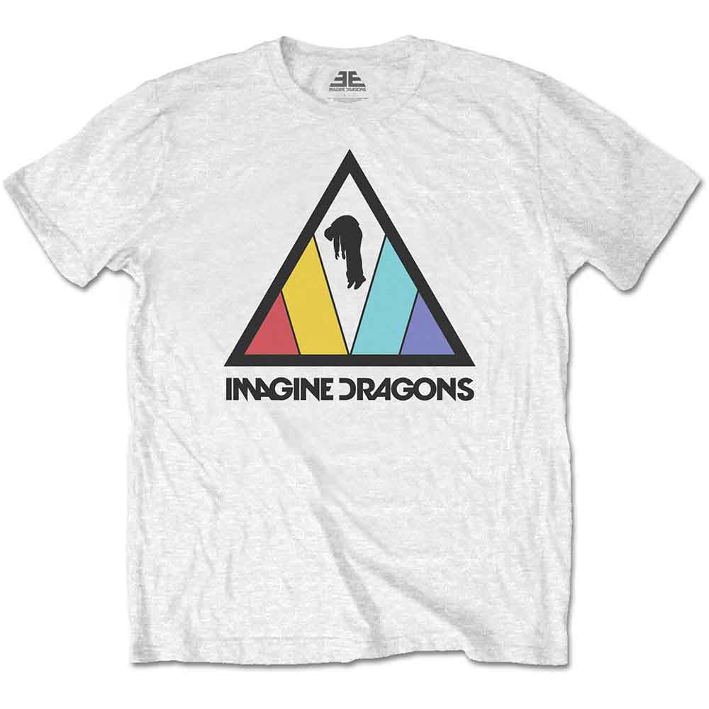 Imagine Dragons Unisex T-Shirt Triangle Logo White (L)