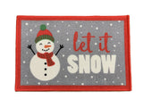 Christmas Design Indoor Door Mat 60cm x 40cm - Let It Snow